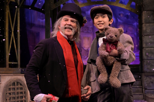 Michael Ray Wisely and William Foong in Center REP's A Christmas Carol 2021. Photo by Kevin Berne. 600 x 400