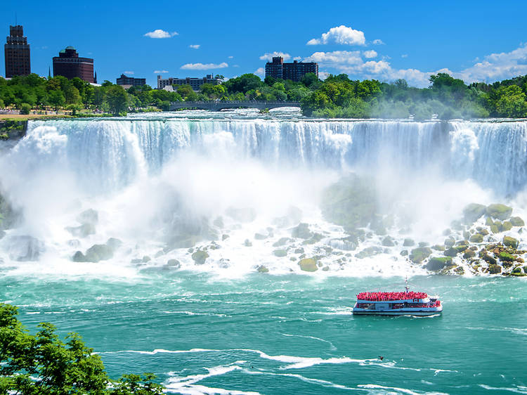 A picture of a waterfall in Canada.